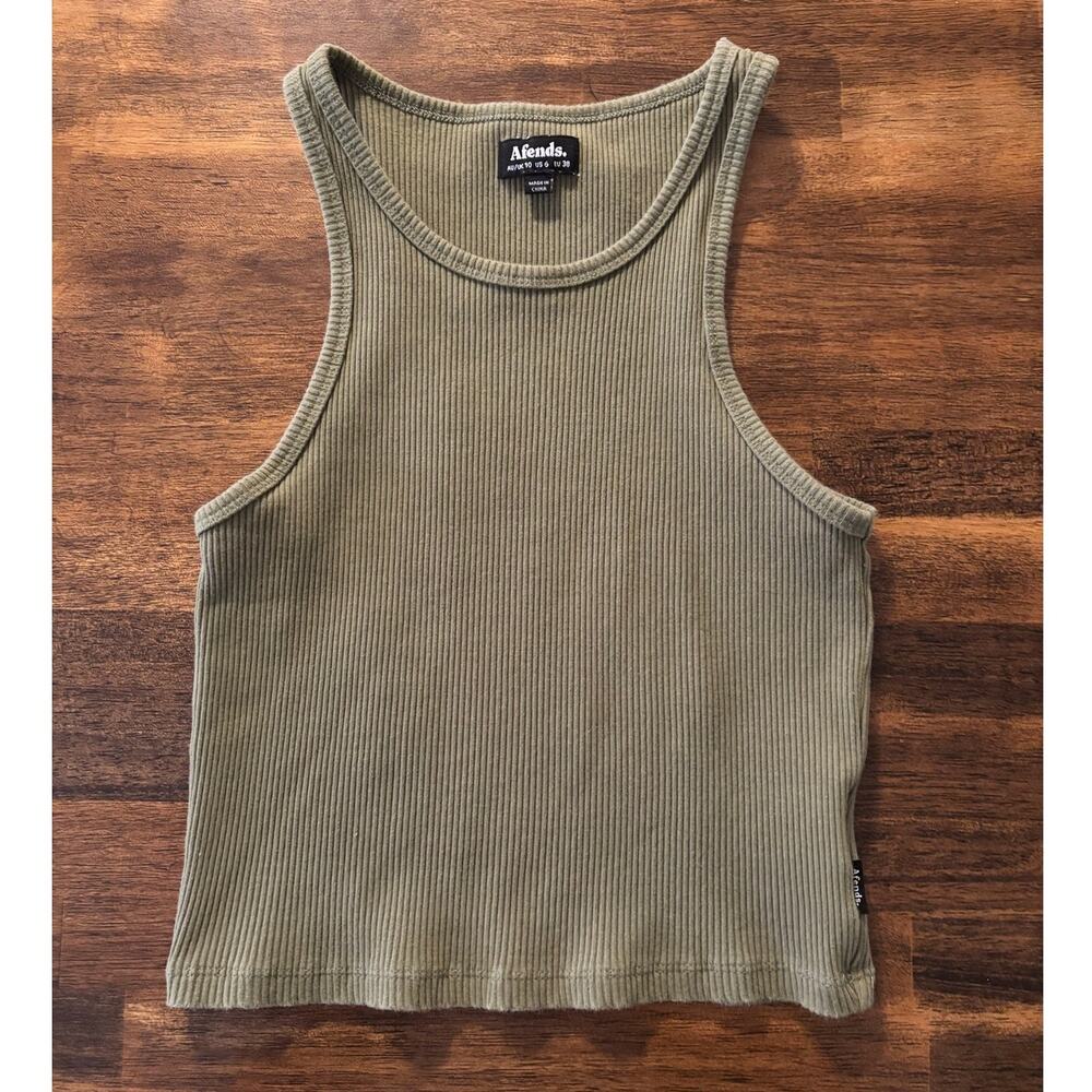 Afends Women’s 6 Tank Top Organic Cotton Stretch Ribbed Racerback
